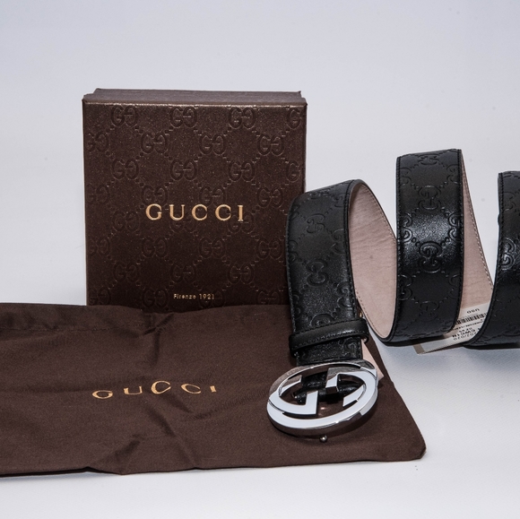 New Mens Black Gucci Belt